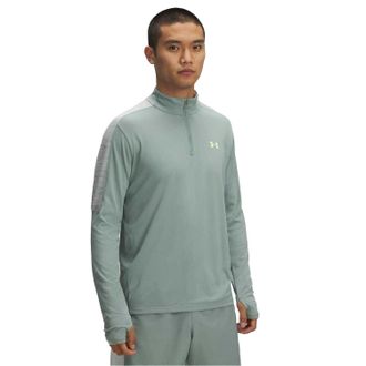 Under Armour Heren Technisch Hardloopshirt met Lange Mouwen (Groen)