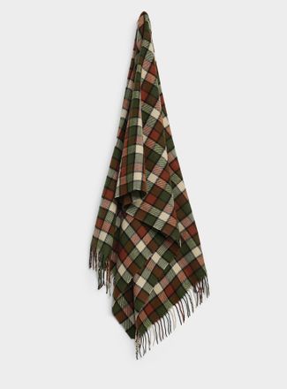 Le 31 Mens Fringed check scarf
