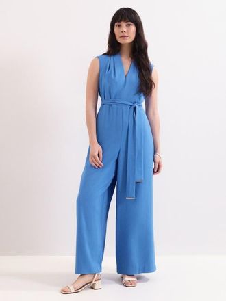 Phase Eight Marta V-Neck Jumpsuit in Pale Blue at Nordstrom, Size 14