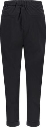 Kiton Womens Black Cotton Casual Pants