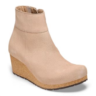 Birkenstock WomenS Ebba Suede Wedge Boot In Warm Sand