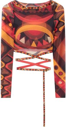 Pucci Iride-print Wrap-around Top