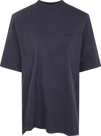 The Attico T-shirt met opgestikte schouders - Dames - T-shirts - Zwart - 2XS - Katoen - Tops