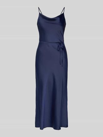 Vero Moda Slim Fit Midikleid aus Satin Modell Thea in Marine, Gr&ouml;&szlig;e 34