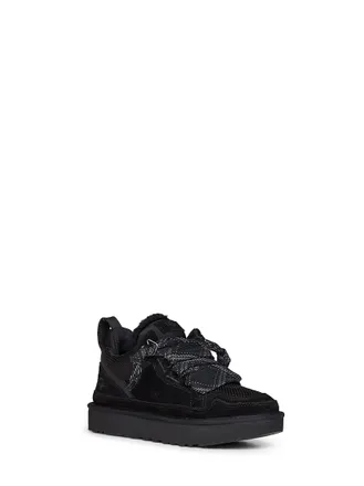 UGG Womens Sneakers Lowmel Black Calf Leather Trainers