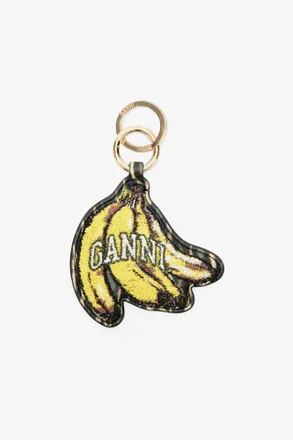 Ganni Black Joy Banana Keyring