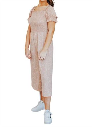 She + Sky Jump For My Love Jumpsuit In Rose