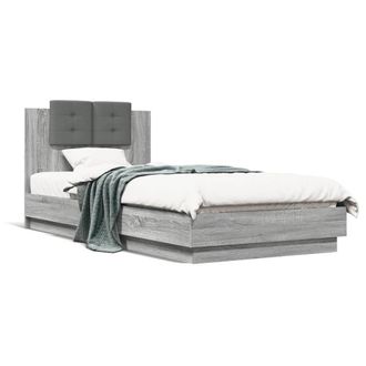 Berkfield Home Bed Frame without Mattress Grey Sonoma 100x200 cm