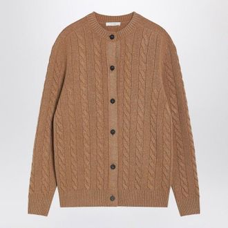 The Row Loneke Cardigan in Lichtbruine Wol