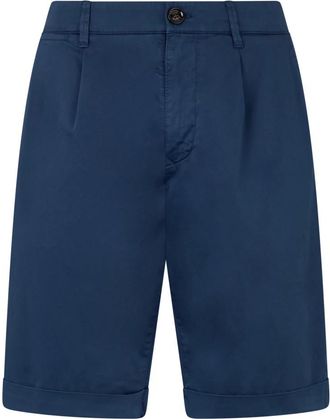 Moorer Alicudi - Heren - Korte Broeken - Blauw - M - Katoen - Korte Broeken