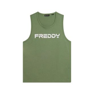 Freddy Canotta in cotone con retro vogatore e logo FREDDY