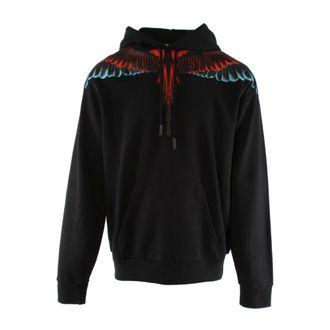 Marcelo Burlon Heren, Sweatshirts & Hoodies, Zwart, Maat: XL Katoen