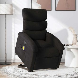 vidaXL Vidaxl - Sill&oacute;n De Masaje El&eacute;ctrico Reclinable Elevable Tela Negro