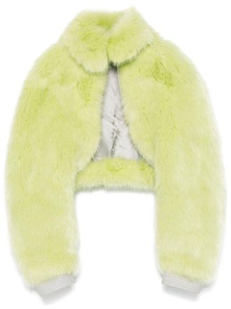 Off-white Fuzzy bolero - Green