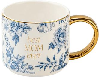 Sweet Water Decor Patterned 14 oz Gold Handle Coffee Mug in Best Mom Ever at Nordstrom