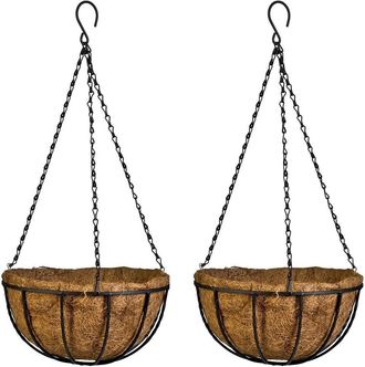 OEM Maceta Colgante De Productores, Cesta De Flores De Fibra De Coco, Maceta Decorativa De C&aacute;scara, Cesta Colgante De Hierro Para Interiores/exteriores, M