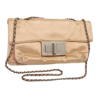 Chanel Pre-owned Cross Body Bags, female, Beige, Size: ONE SIZE Pre-owned Vintage Shoulder Bag
