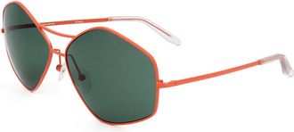 Linda Farrow DRIES VAN NOTEN DVN42 C1 Mens Sunglasses Orange Size 64