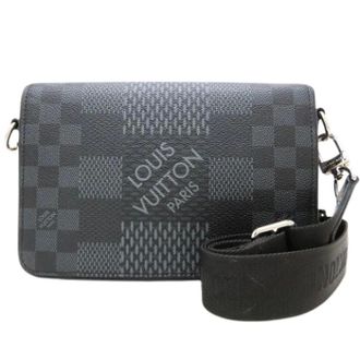 Louis Vuitton Pre-owned Cross Body Bags, male, Gray, Size: ONE SIZE Pre-owned Damier Graphite Shoulder Bag
