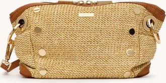 Hammitt Hammitt Daniel Crossbody Clutch Cocoa Raffia Gold Sml