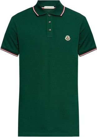 Moncler Polo Shirts, male, Green, Size: XL Classic Archive Logo Polo Shirt