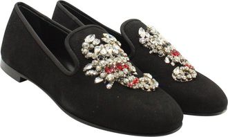 Giuseppe Zanotti Womens Suede Embellished Scorpion Loafer (Authentic Pre-Loved)