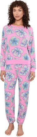 Honeydew Intimates Star Seeker Long Set Womens Pajama Sets Rosette Floral : SM, Elastane/Polyester/Rayon