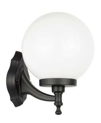 OEM Applique Da Esterno Sfera 25cm Nera E27 Ip43 Su-ma