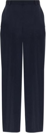 Stella McCartney Wollen Broek - Dames - Straight fit broeken - Blauw - M - Wol - Broeken