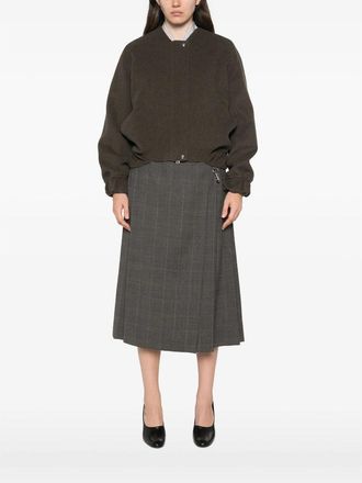 Khaite Felted Wool Bomber Jacket - Brown
