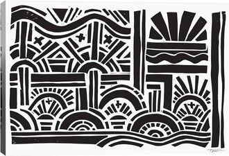 iCanvas Icanvas Geometric Sunburst By Statement Goods Wall Art