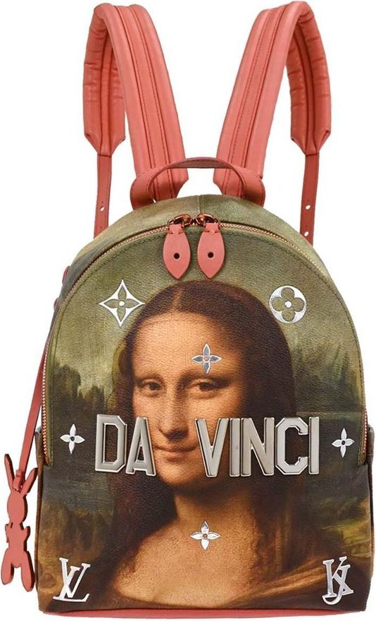 Palm Springs Backpack Limited Edition Jeff Koons Da Vinci Print Canvas Multicolour Canvas Backpack Bag (Pre-Owned)