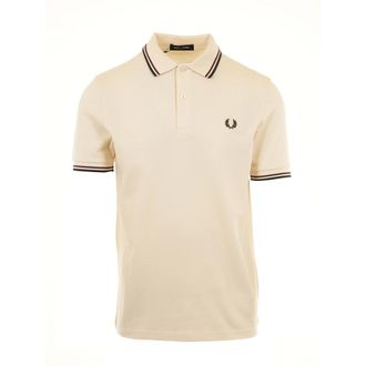 Fred Perry Polo Shirts, male, Beige, Size: 2XL Twin Tipped Shirt