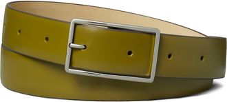 Tory Burch Gigi Leather Belt in Khaki Olive /Silver at Nordstrom, Size Xx-Large