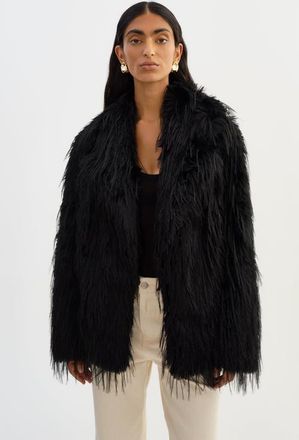 LaMarque Isla | Faux Fur Belted Coat in Black at Nordstrom, Size Xx-Small