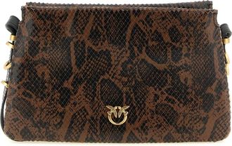 Pinko Triplet Mini Schoudertas - Dames - Schoudertassen - Bruin - ONE Size - Leer - Tassen