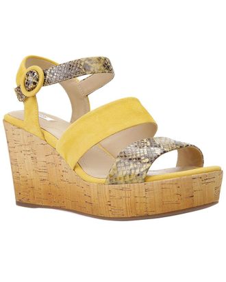 Geox D Jaleah Leather Wedge Sandal