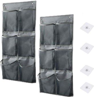 OEM Set Di 3 Scaffali Da Parete Con 6 Scomparti, Scarpiera E Borsa Portaoggetti, Ideale Per Camera Da Letto, Soggiorno E Bagno (grigio)