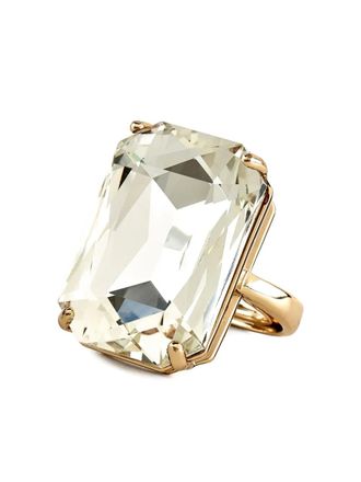 Kenneth Jay Lane crystal-embellished adjustable ring - Gold