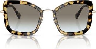 Miu Miu 60mm Cat Eye Sunglasses in Grey Grn at Nordstrom Rack
