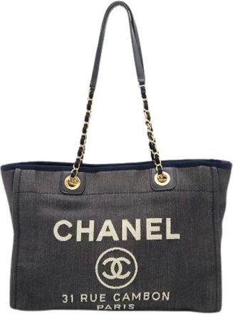 Chanel Pre-owned Deauville 2way Tote Bag - Pre-owned - Mujer - Azul - ONE SIZE