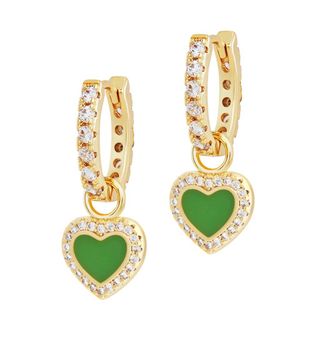 MeMe London Gold Plated Small Hoop Heart Earrings Size M