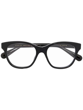 Gucci square-frame glasses - women - Acetate - 51 - Black