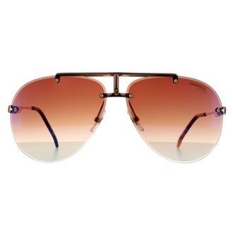 Carrera Aviator Mens Gold Copper Brown Gradient Blue 90041091 Metal - One Size