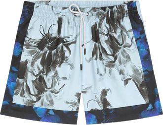 Dries Van Noten Costume da bagno a fiori - Blu