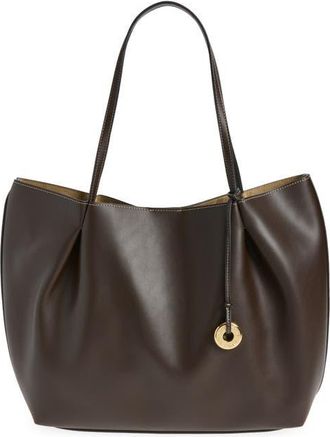 Mango Isabel Faux Leather Tote in Chocolate at Nordstrom