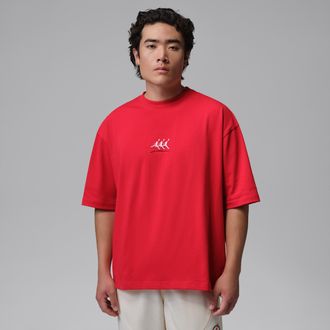 Nike Jordan Mens Jordan Flight Oversized Graphic T-Shirt in Red | IF3133-657