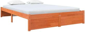 vidaXL Estructura De Cama Marr&oacute;n Cera 150 X 200 Cm Vidaxl