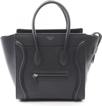Celine Black Leather Tote Bag (Pre-Owned)
