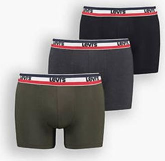 Levi's Calzoncillos bóxer Levis con logo: paquete de 3 - Hombre - XL - Caqui / Khaki